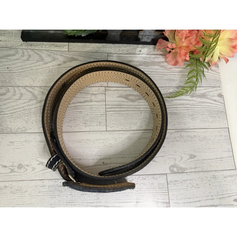 Vintage JC Penneys Blue Suede Belt 1.5
